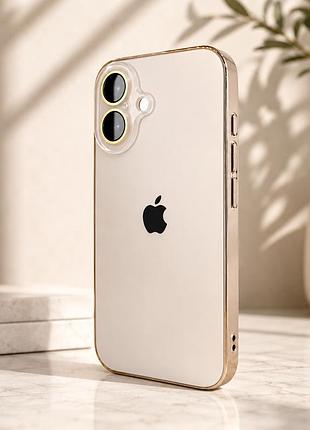 Чохол ag-pc glass протиударний з magsafe для iphone 17 золотий вологозахищений із захистом камери gold