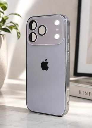 Чехол ag-pc glass противоударный с magsafe для iphone 17 pro max серебристый защитный с влагозащитой