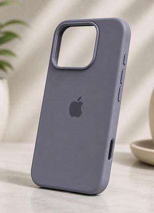 Чохол силіконовий silicone case full для iphone 17 pro max захист камери колір lavender gray