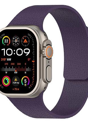 Ремінець pebbled magnetic band для apple watch 42/44/45/46/49mm темно-синій з магнітним замком