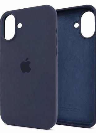 Силиконовый противоударный чехол с magsafe для iphone 17 темно-синий защита от ударов и пыли blue