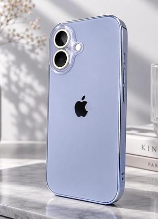 Чехол ag-pc glass противоударный пылезащищенный для iphone 17 с magsafe с защитой камеры синий