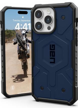 Чехол uag magsafe противоударный для iphone 16 pro tpu темно-синий с защитой камеры