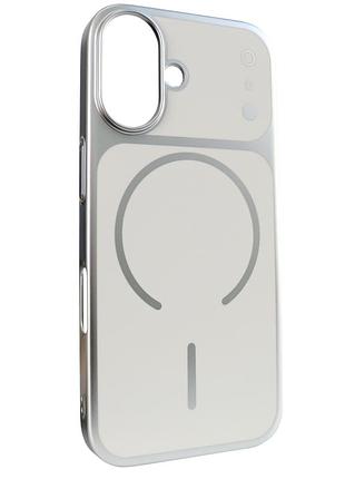 Чехол противоударный chroma matte magsafe case для iphone 17 tpu серебряный с защитой от влаги