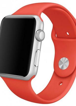 Силиконовый ремешок silicone sport band для apple watch 38mm 40mm 41mm 42mm series 10/11 оранжевый для спорта orange