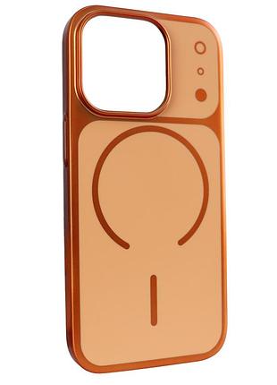Чехол chroma matte magsafe case противоударный для iphone 13 pro max оранжевый с защитой от влаги