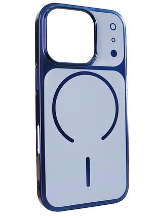 Чохол chroma matte magsafe case протиударний для iphone 16 pro із захистом камери синій