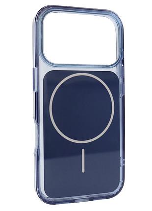 Чехол smoky magsafe case для iphone 17 pro с защитой камеры противоударный с микрофиброй внутри blue