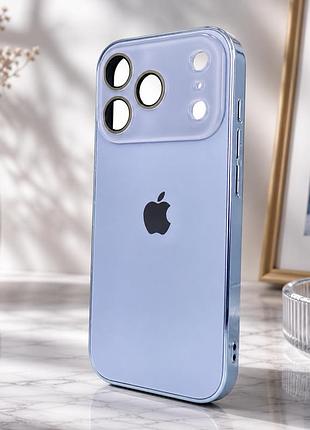 Чохол ag-pc glass протиударний пилозахищений для iphone 17 pro з magsafe із захистом камери синій