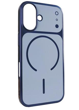 Чохол chroma matte magsafe case протиударний для iphone 16 із захистом від пилу та вологи синій