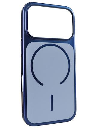 Чохол chroma matte magsafe case протиударний для iphone 17 pro із захистом камери синій