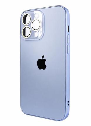 Протиударний чохол ag-pc glass для iphone 14 pro з magsafe пилозахищений вологозахищений синій blue
