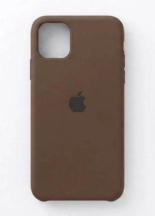 Чехол силиконовый silicone case full для iphone 12 pro max защита камеры мягкий на ощупь шоколадный chocolate