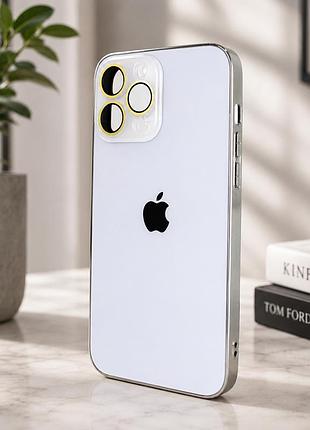 Противоударный чехол ag-pc glass для iphone 14 pro с magsafe пылезащищенный влагозащищенный белый