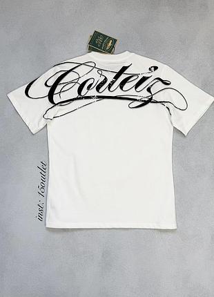 Футболка corteiz royale t-shirt майка кортез оверсайз біла чорна білий, m