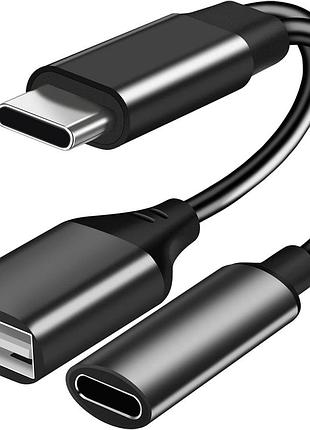 Переходник разветвитель с type-c на usb type-a/type-c