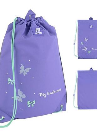 Сумка для взуття kite pretty nice 46*33 см для дівчинки, сумка-мішок для змінного взуття кайт, k25-600m-19