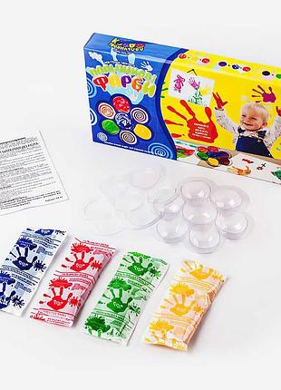 Пальчиковые краски "моё первое творчество" от danko toys - 4 ярких цвета