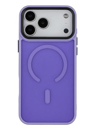Чехол tpu pc матовое покрытие shadowmat magsafe для apple iphone17 pro max elegant purple