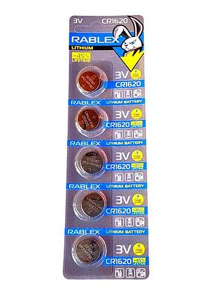 Rablex cr1620 3v blister card/5 pcs/100/2000