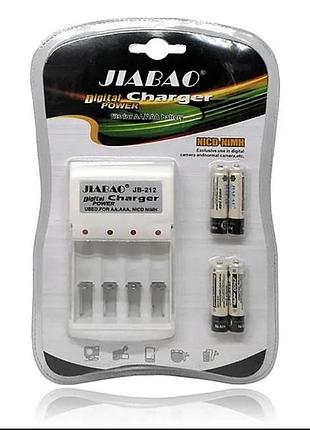 Комплект зарядное + батареки микропалчик jb-212/ 3279, aaa (60)