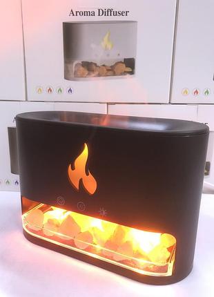 Лампа зволожувач повітря docsal flame, aroma diffuser 3в1 art 9034 (30)