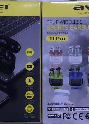 Bluetooth навушники awei t1 pro tws bluetooth (120 шт)