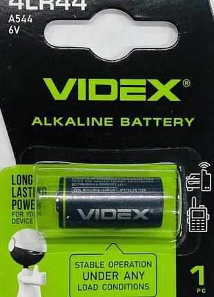 Батарейка щелочная videx 4lr44/a544 1рс blister (12/240)