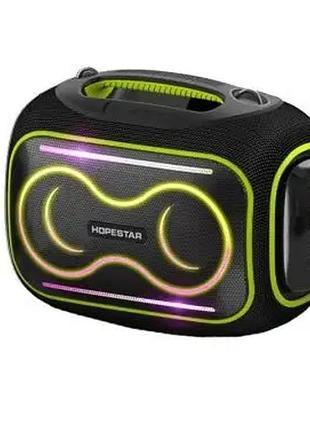 Портативная bluetooth колонка hopestar party box 140/ 10312 80w/tws/ipx5/rgb/12500mah/1 мікрофон (8)