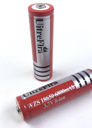 Аккумуляторы ultra fire /18650/4,2v/6800ma красные (500 шт/ящ)