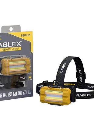 Ліхтарик rablex налобний rb 981 (акумуляторний + водонепроникний + white/red/yelow + type-c) /40