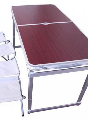 Стол складной усиленный туристический для пикника + 4 стула grand picnic gp 4262 (1)