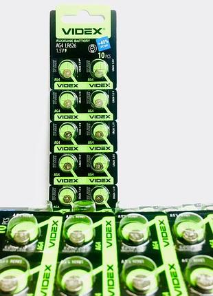 Батарейки для годинників videx ag 4 (lr626) blister card 10pcs