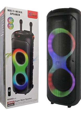 Колонка акустична zqs10215, 2×30 вт, 92 см*36 см*31 см, bluetooth, usb, sd, fm, aux, 2 мікрофони (1)