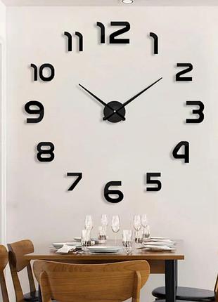 Настенные часы diy clock new 55 черный, серый, с черными цифрами zh72520/ 0128 ( (72 шт/ящ)