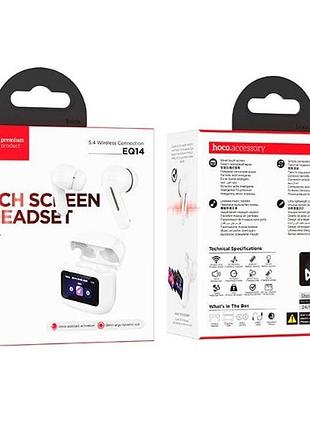 Гарнитура bluetooth hoco eq14 cool color (bt 5.4) tws touch screen (100)