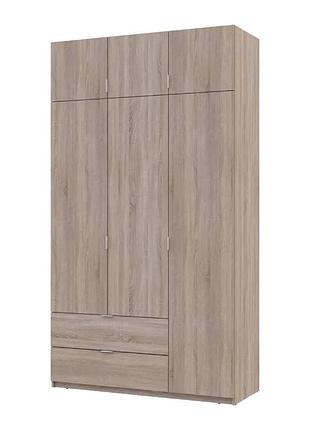 Шкаф для одежды doros лукас дуб сонома 3дсп 135х50х240 drs-011655 (80737803)