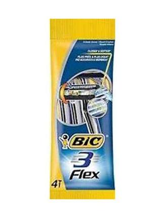 Однор. станок bic 3 flex для гоління (4шт.в уп.) тм bic