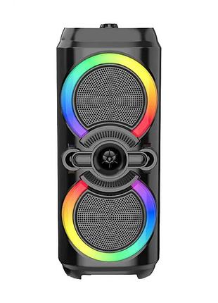 Колонка акустична zqs8285xw, 2×10 вт, bluetooth, usb, sd, fm, aux, 2 мікрофони (6)