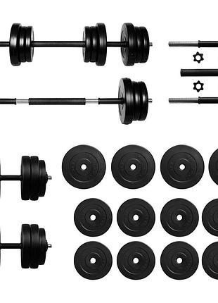 Гантели с функцией штанги 2в1 на 42 кг rn-sport