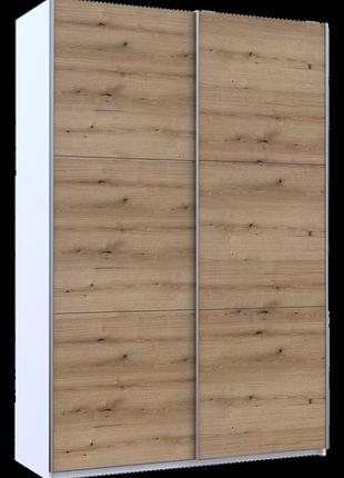 Шкаф-купе двухдверный doros g-caiser 160х60х240 см белый/дуб евок (drs-011022)