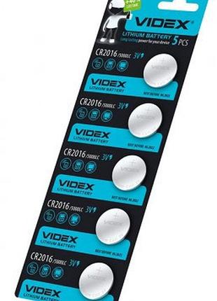 Батарейка литиевая videx cr2016 5pcs blister card