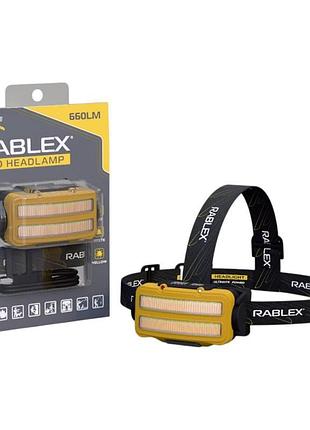 Ліхтарик rablex налобний rb 979 (акумуляторний + водонепроникний + white/red/yelow + type-c) /40