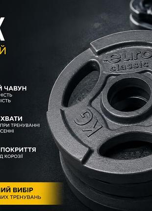 Диск (блин) металевий evro classic 5 кг - 51 мм