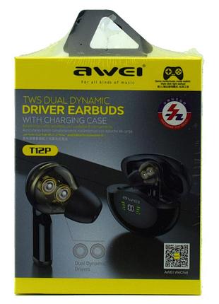 Bluetooth навушники awei t12 pro tws bluetooth (120 шт)