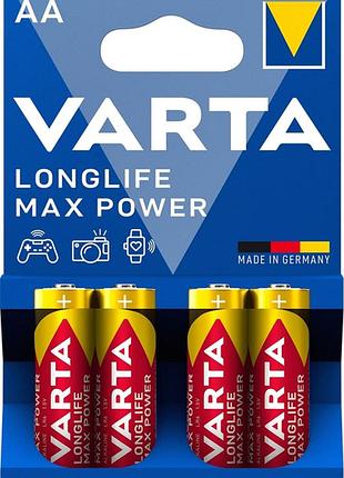 Батарейка varta longlife max power щелочная aa lr6 4xbl alkaline kod-5946