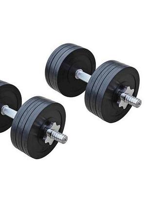 Обрезиненные гантели rn-sport 2 по 16 кг