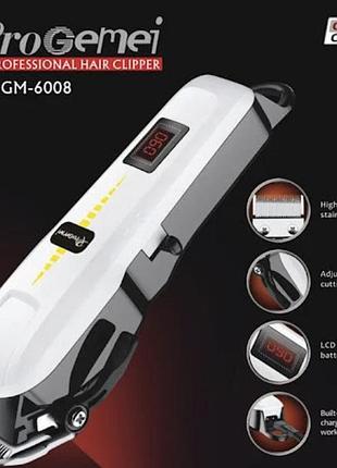 Машинка для стриження з акумулятором бездротова gemei gm-6008/7783 (40шт/яский)