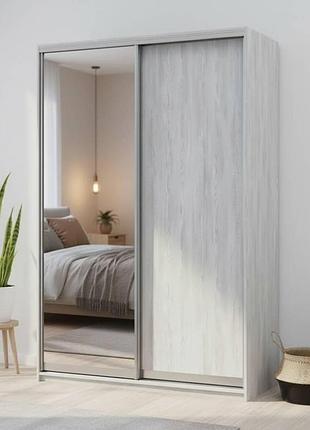Шкаф купе doros сити лайт сосна натти 1 дсп / 1 зеркало 150х45х225 (drs-011962)