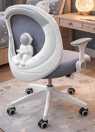 Крісло обертове дитяче з підставкою для ніг perfect kids astronaut gray perfect home сірий (pfh-092113)